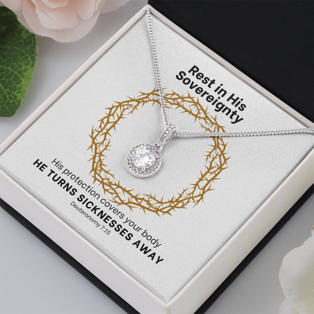 He Turns Sicknesses Away (Deuteronomy 7:15) | Eternal Hope Pendant Necklace