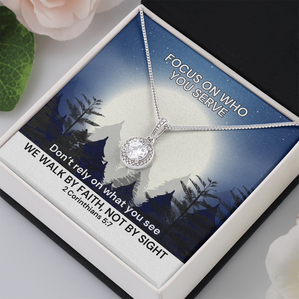 We Walk By Faith, Not By Sight (2 Corinthians 5:7) | Eternal Hope Pendant Necklace