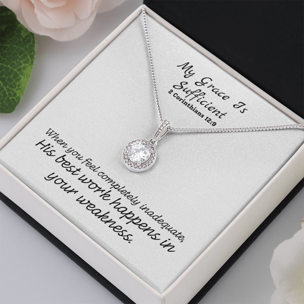 My Grace Is Sufficient (2 Corinthians 12:9) | Eternal Hope Pendant Necklace