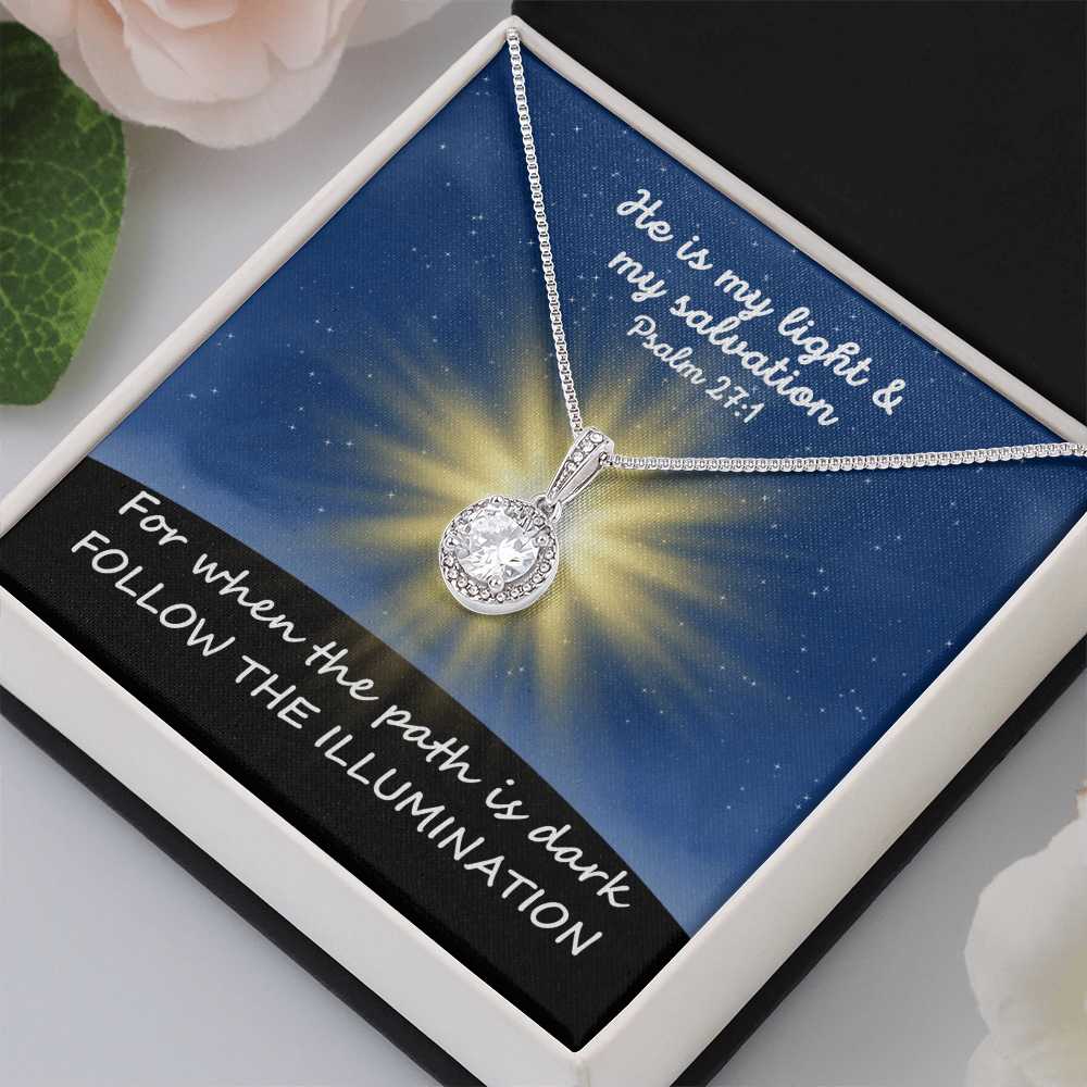 He Is My Light & My Salvation (Psalm 27:1) | Eternal Hope Pendant Necklace
