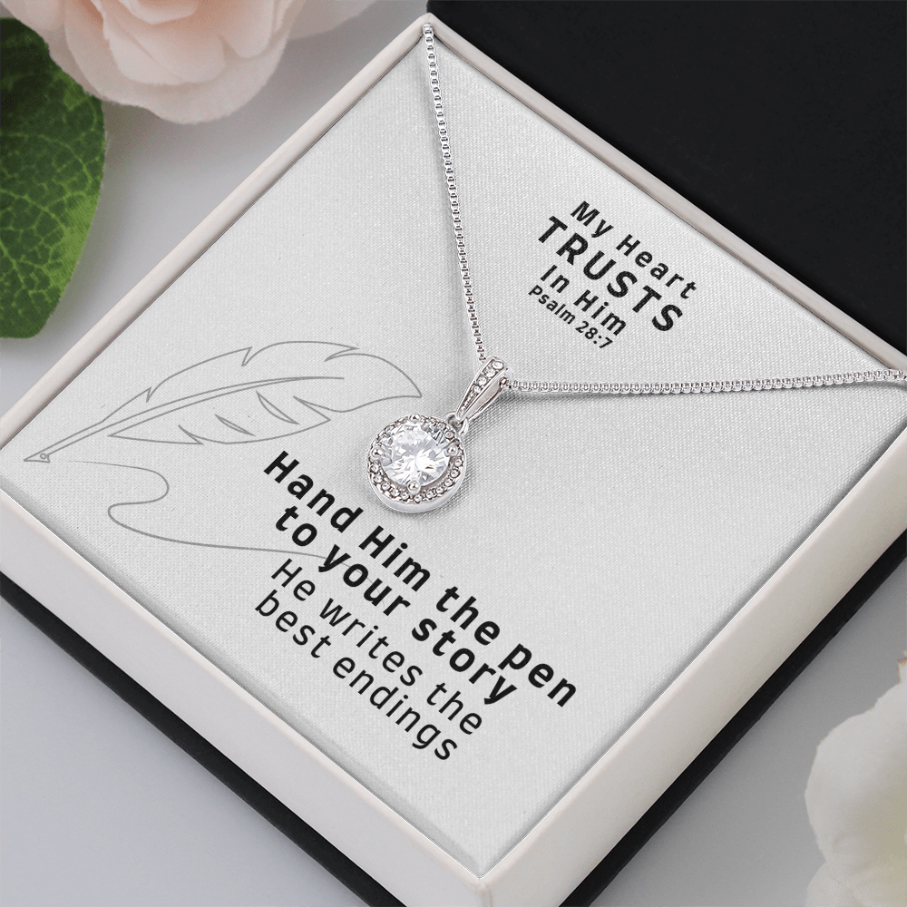My Heart Trusts In Him (Psalm 28:7) | Eternal Hope Pendant Necklace