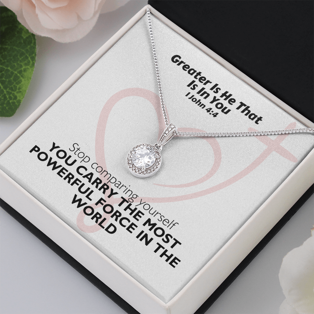 Greater Is He That Is In You (1 John 4:4) | Eternal Hope Pendant Necklace