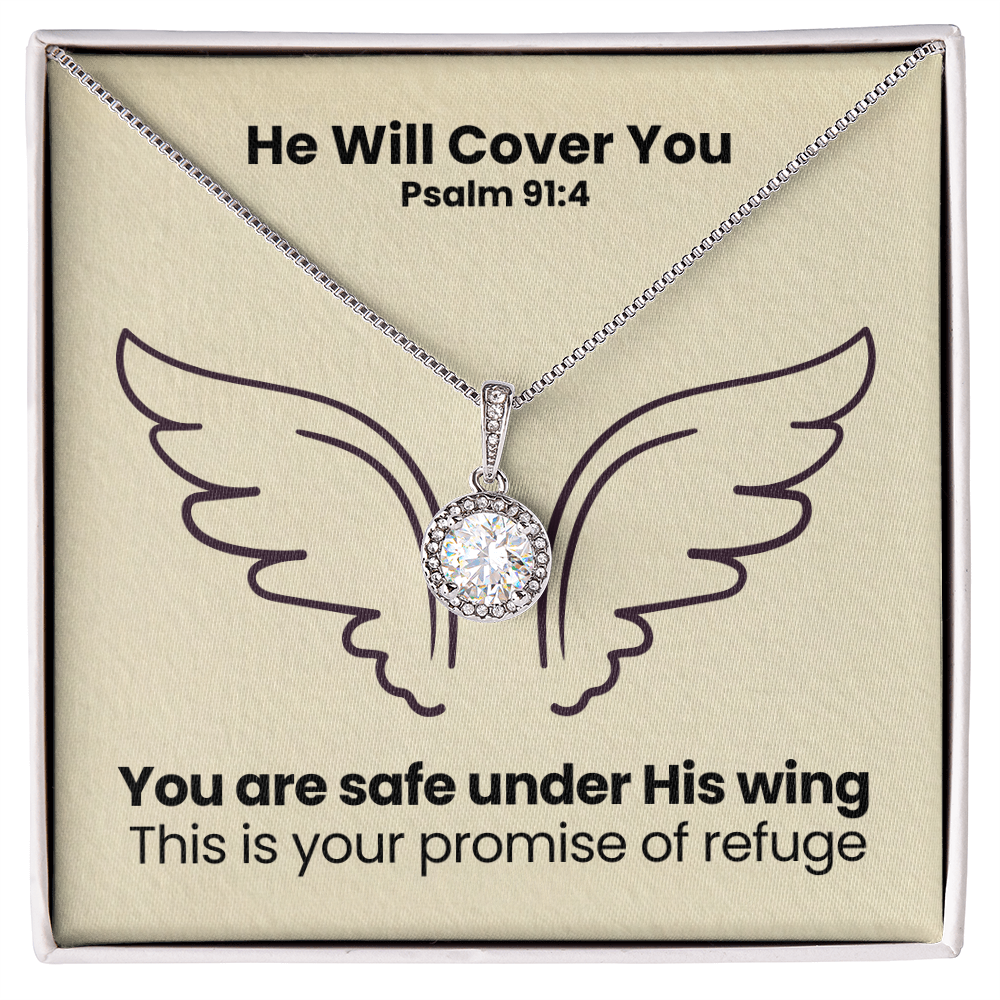 He Will Cover You (Psalm 91:4) | Eternal Hope Pendant Necklace