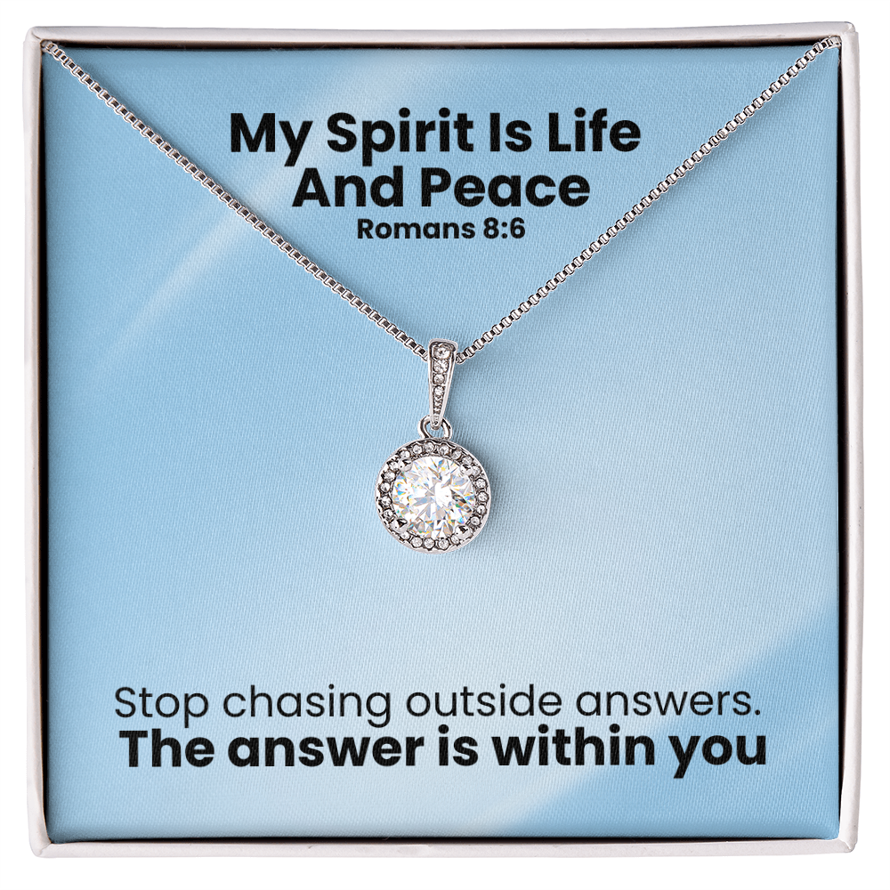 My Spirit Is Life And Peace (Romans 8:6) | Eternal Hope Pendant Necklace