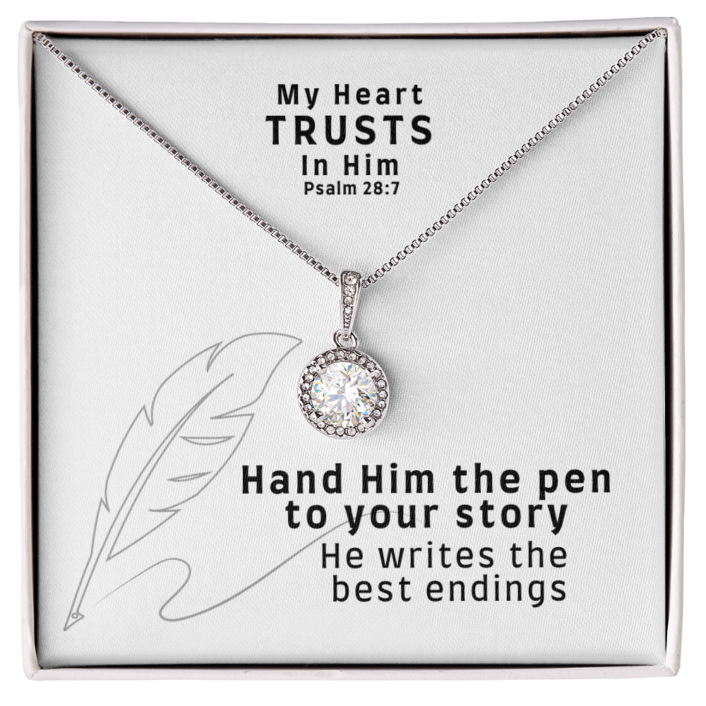 My Heart Trusts In Him (Psalm 28:7) | Eternal Hope Pendant Necklace