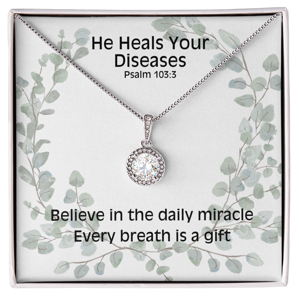 He Heals Your Diseases (Psalm 103:3) | Eternal Hope Pendant Necklace