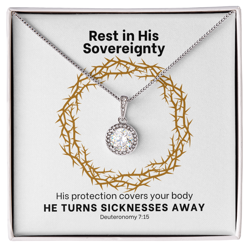 He Turns Sicknesses Away (Deuteronomy 7:15) | Eternal Hope Pendant Necklace