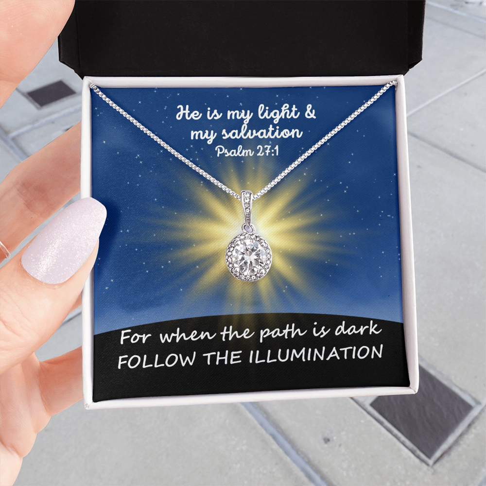 He Is My Light & My Salvation (Psalm 27:1) | Eternal Hope Pendant Necklace