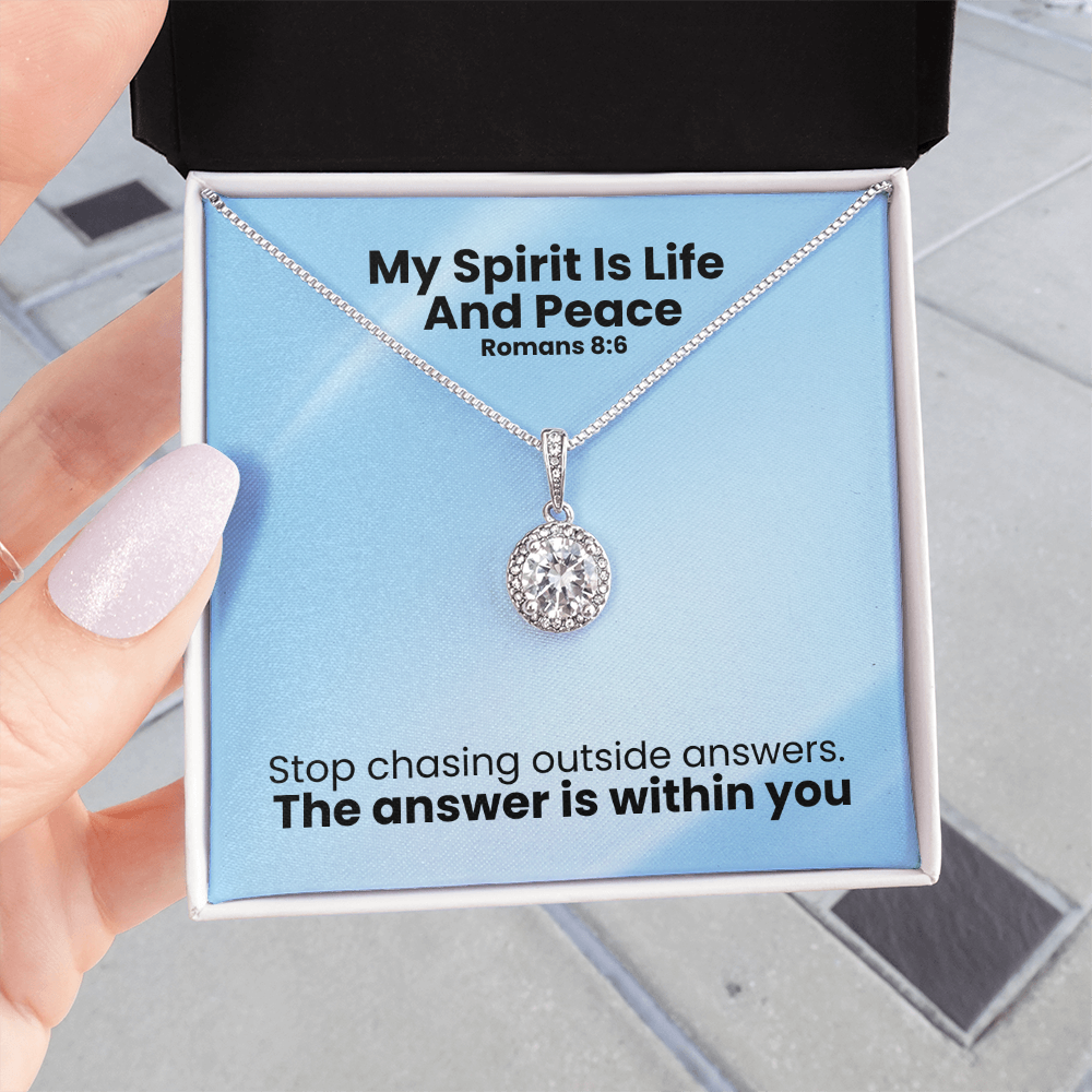 My Spirit Is Life And Peace (Romans 8:6) | Eternal Hope Pendant Necklace