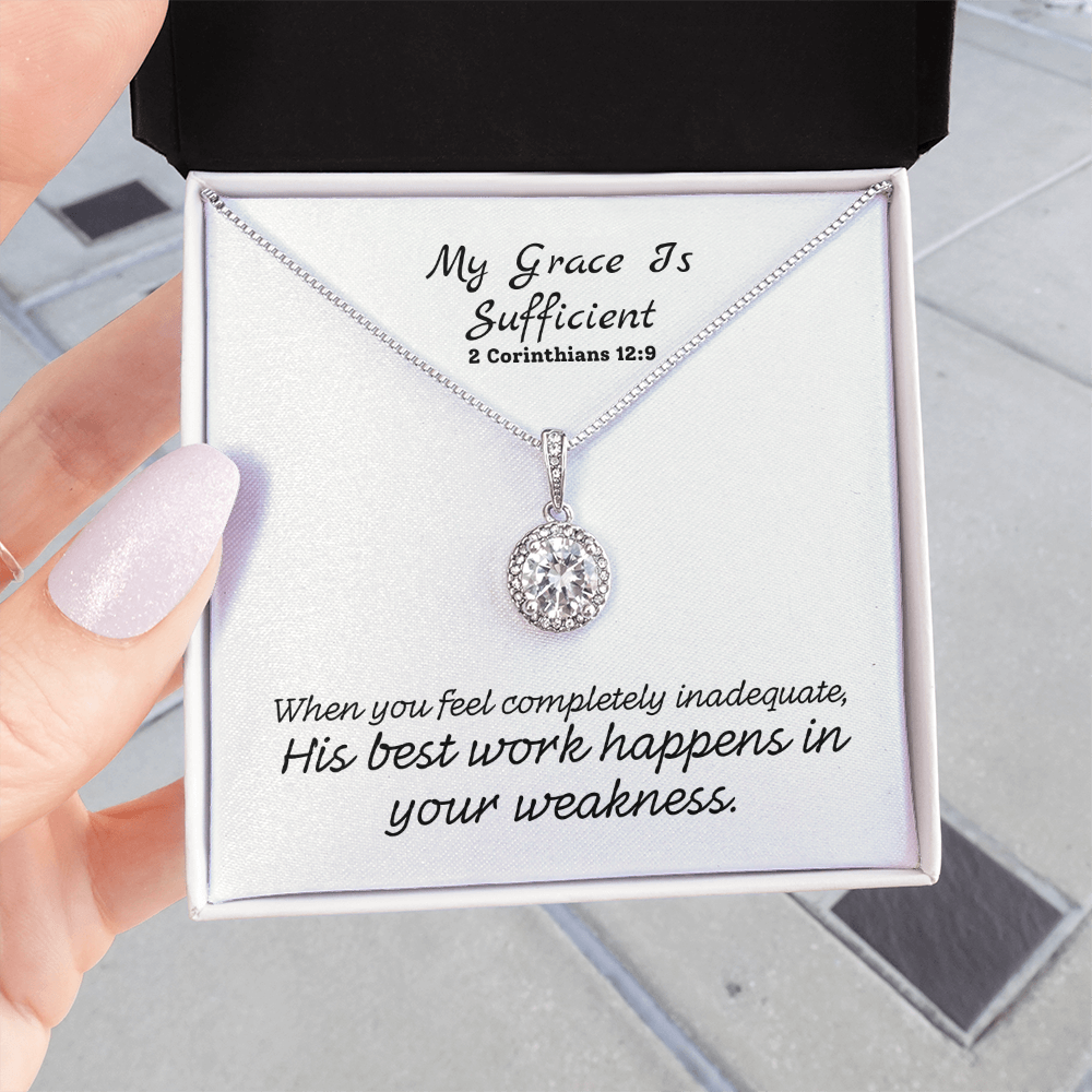 My Grace Is Sufficient (2 Corinthians 12:9) | Eternal Hope Pendant Necklace