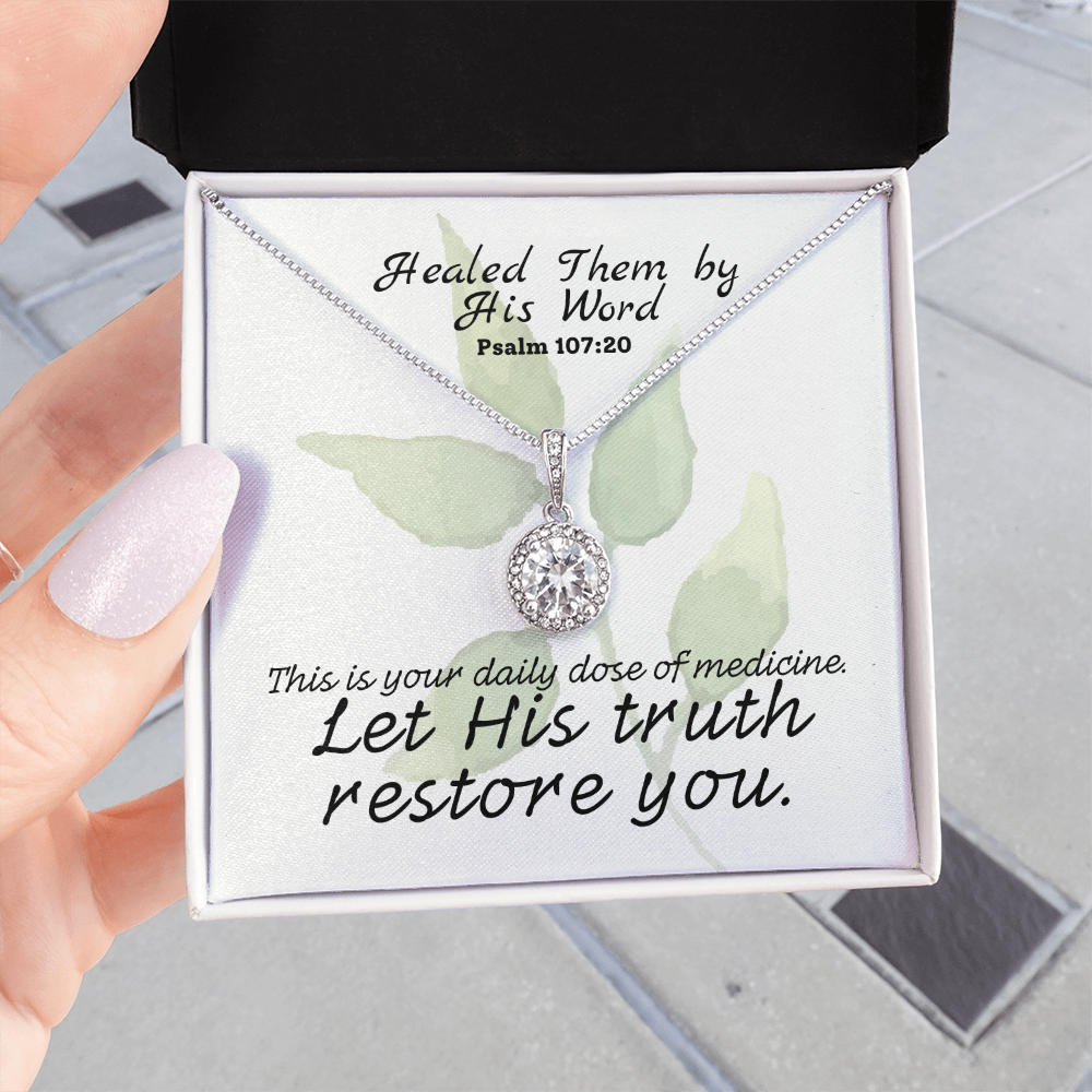 Healed Them By His Words (Psalm 107:20) | Eternal Hope Pendant Necklace