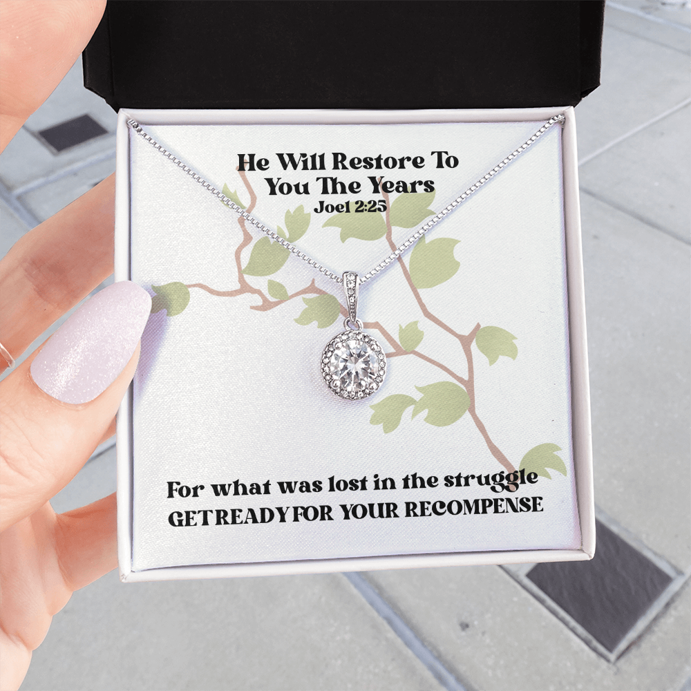 He Will Restore To You The Years (Joel 2:25) | Eternal Hope Pendant Necklace