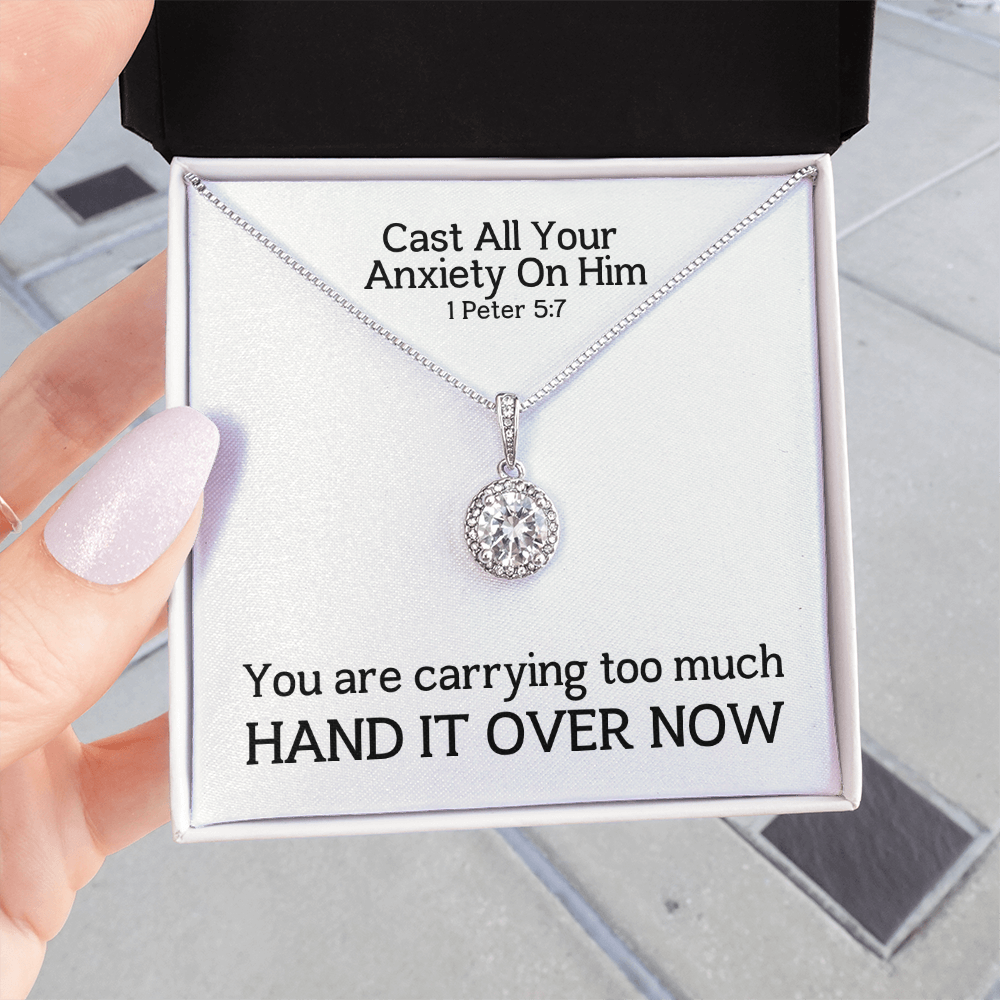 Cast All Your  Anxiety On Him (1 Peter 5:7) | Eternal Hope Pendant Necklace