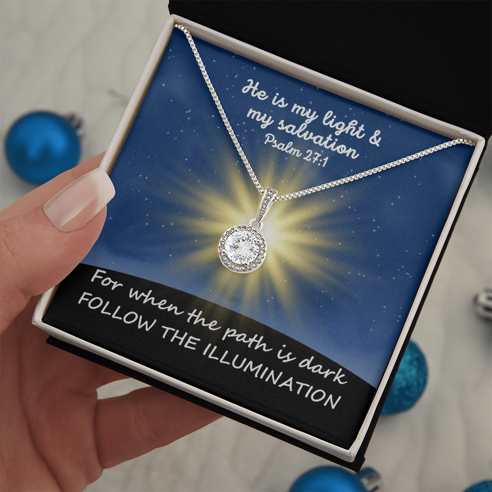 He Is My Light & My Salvation (Psalm 27:1) | Eternal Hope Pendant Necklace