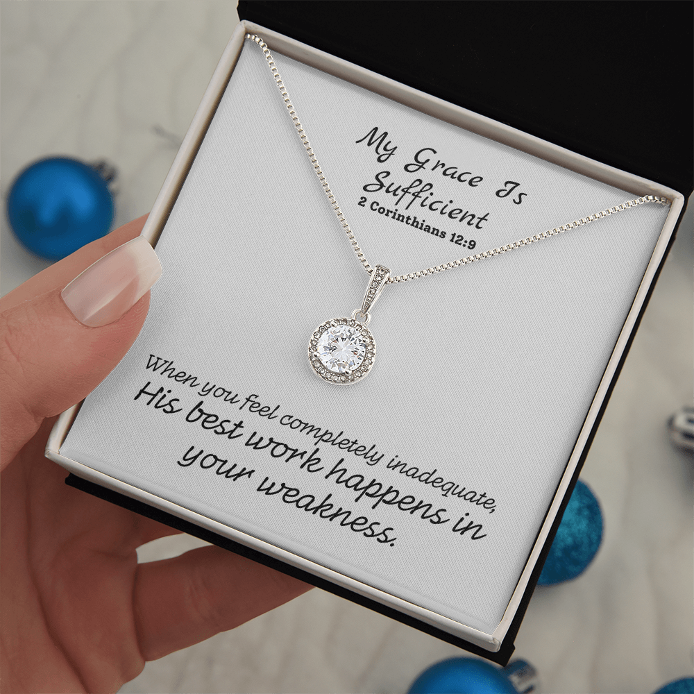 My Grace Is Sufficient (2 Corinthians 12:9) | Eternal Hope Pendant Necklace