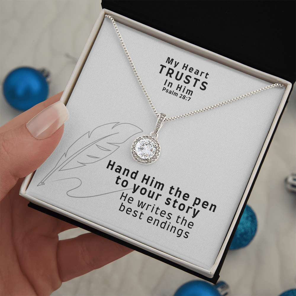 My Heart Trusts In Him (Psalm 28:7) | Eternal Hope Pendant Necklace