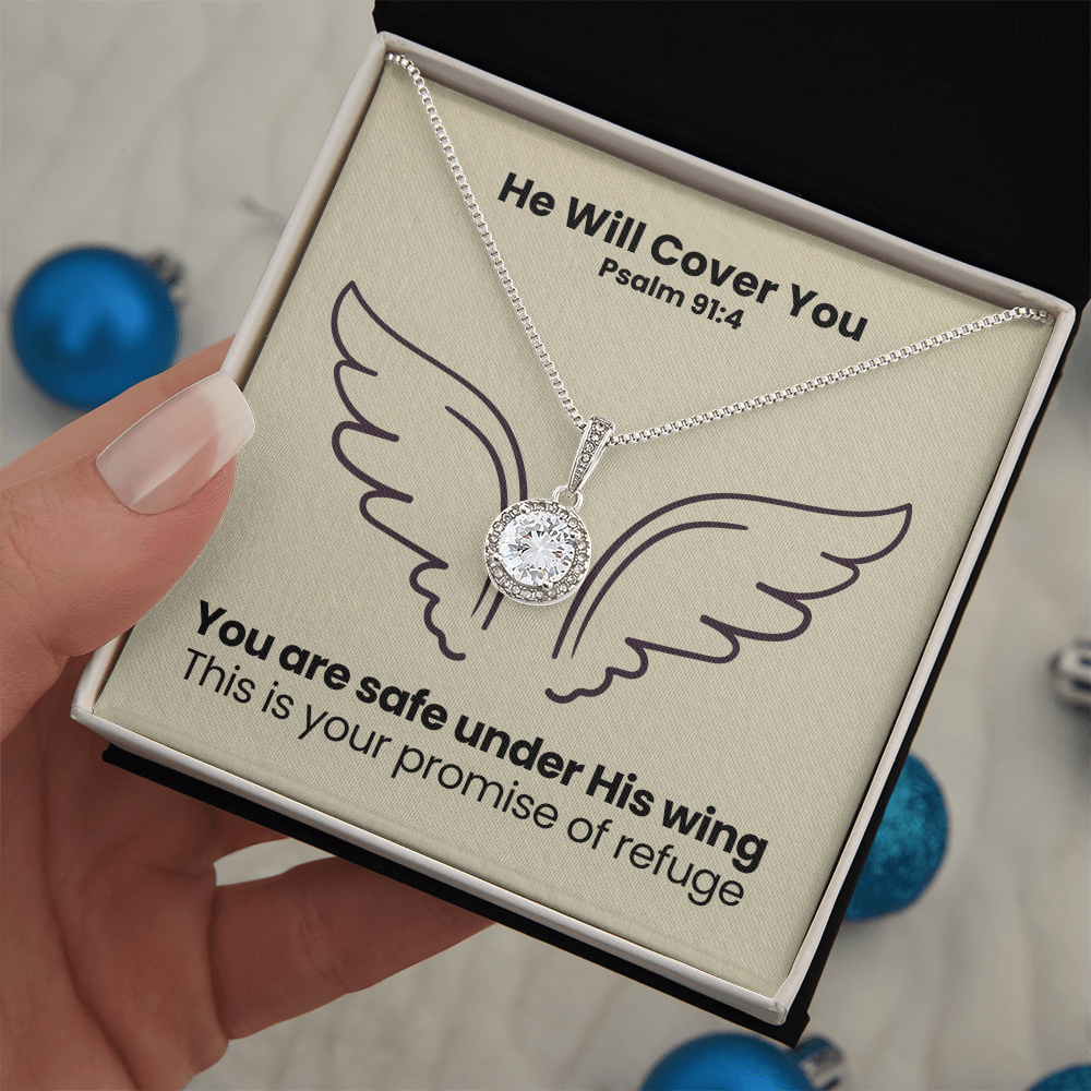He Will Cover You (Psalm 91:4) | Eternal Hope Pendant Necklace