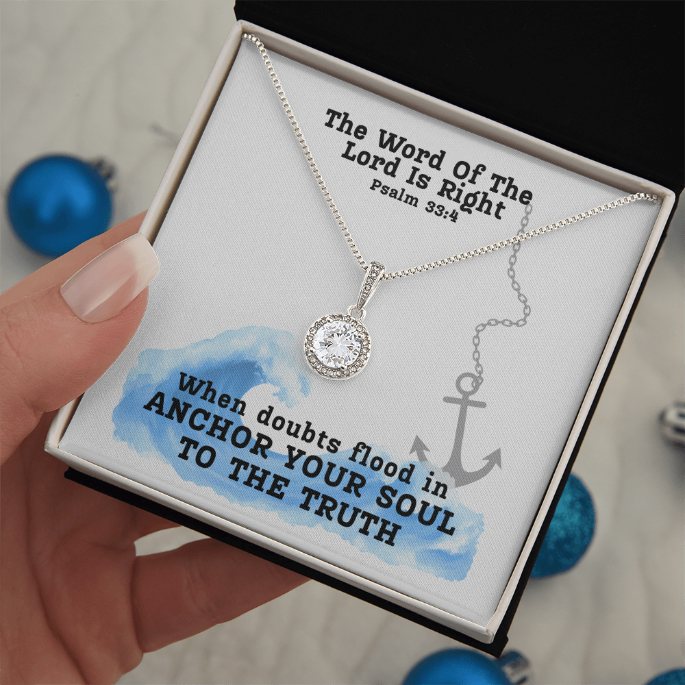 The Word Of The Lord Is Right (Psalm 33:4) | Eternal Hope Pendant Necklace