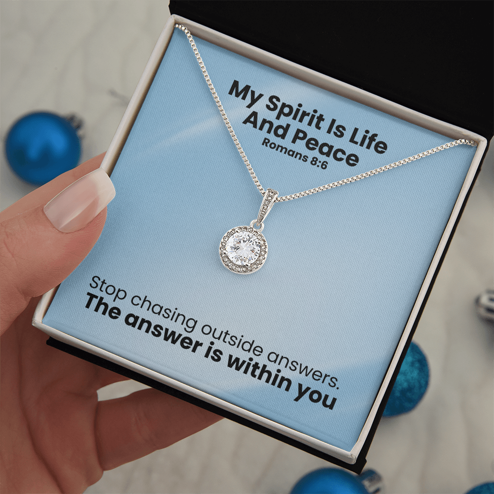 My Spirit Is Life And Peace (Romans 8:6) | Eternal Hope Pendant Necklace