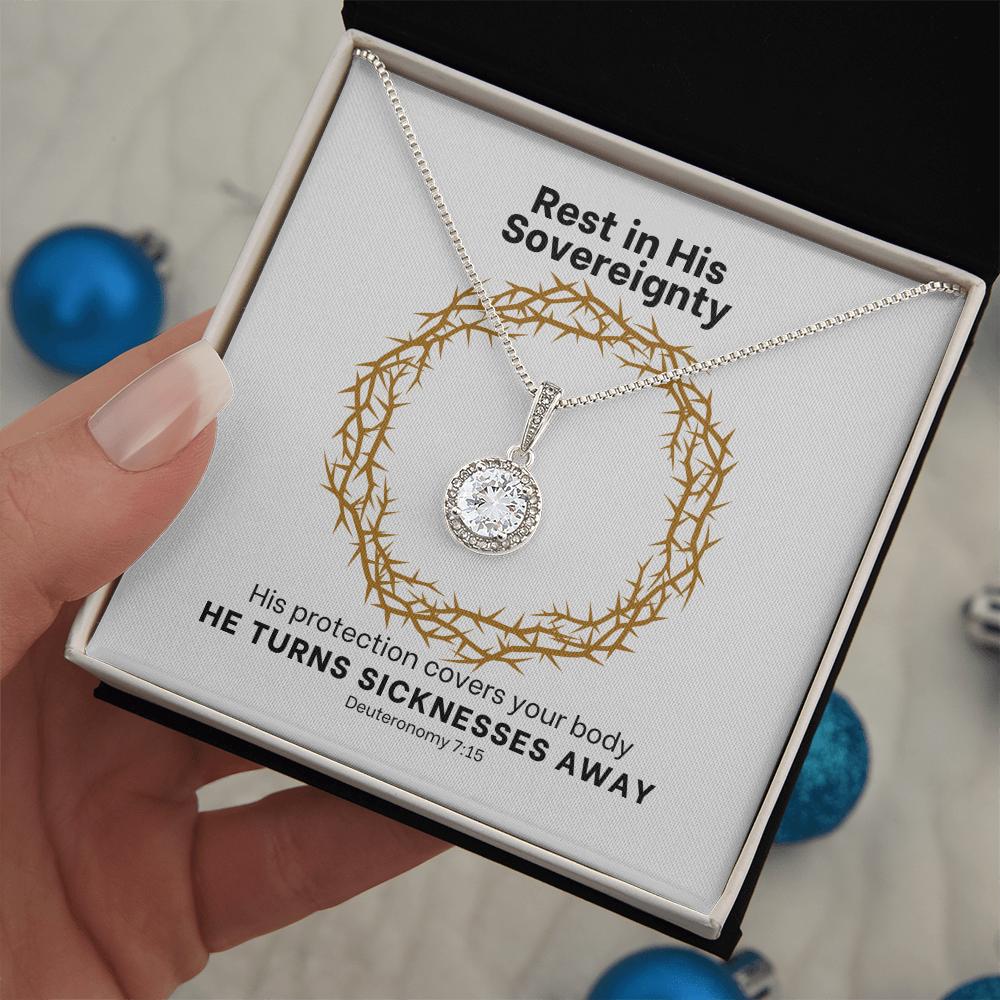 He Turns Sicknesses Away (Deuteronomy 7:15) | Eternal Hope Pendant Necklace