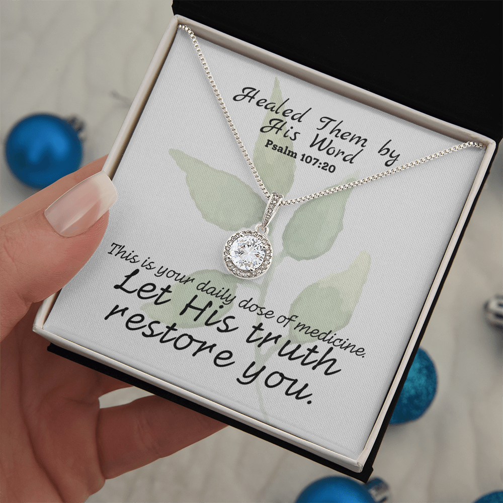 Healed Them By His Words (Psalm 107:20) | Eternal Hope Pendant Necklace