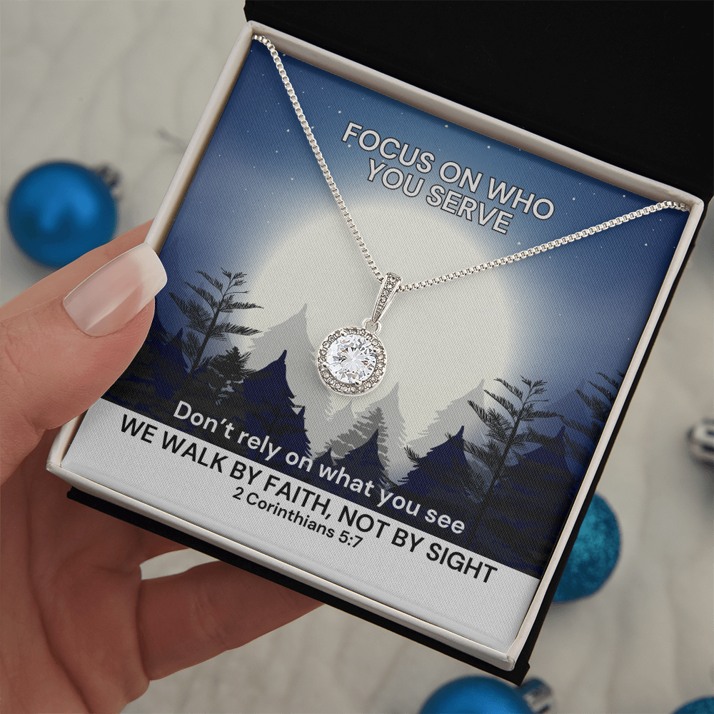 We Walk By Faith, Not By Sight (2 Corinthians 5:7) | Eternal Hope Pendant Necklace