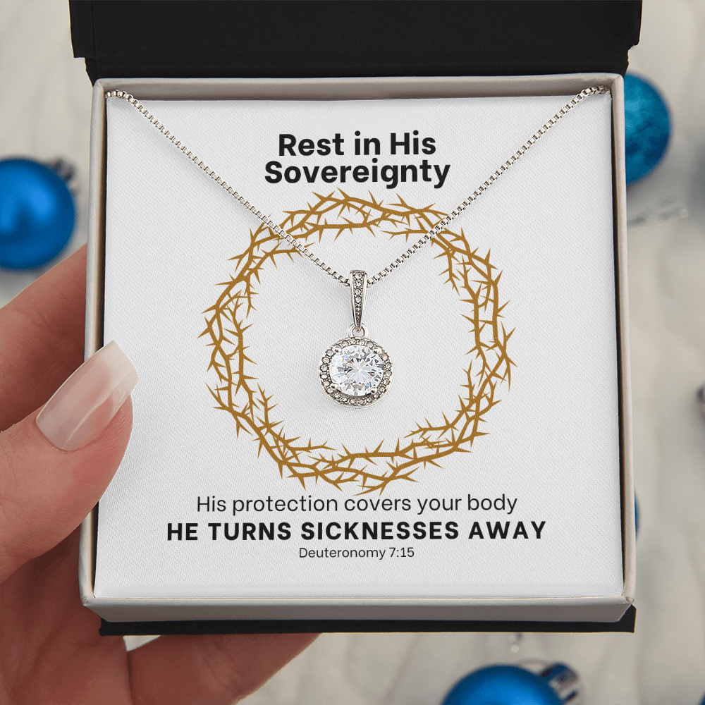 He Turns Sicknesses Away (Deuteronomy 7:15) | Eternal Hope Pendant Necklace
