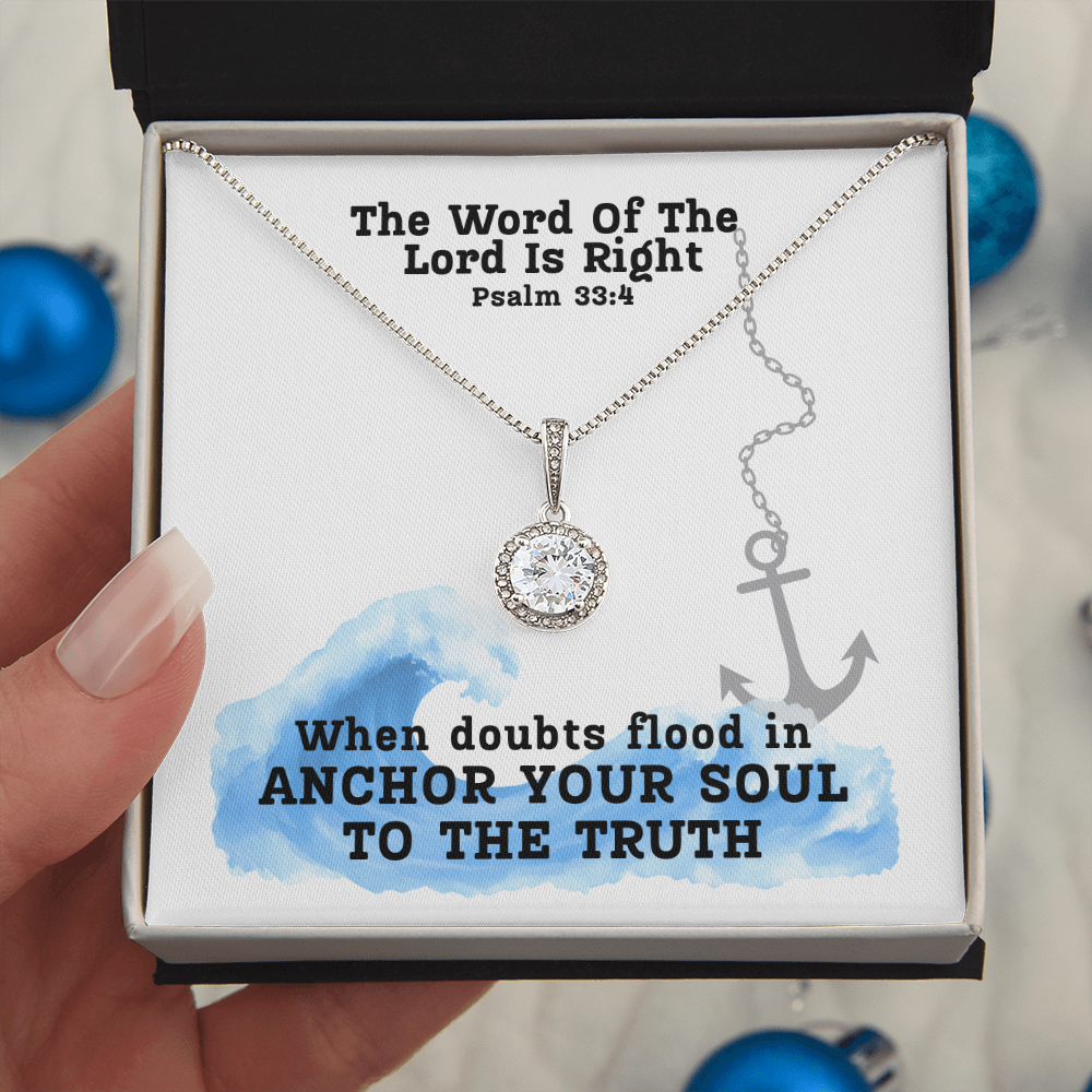 The Word Of The Lord Is Right (Psalm 33:4) | Eternal Hope Pendant Necklace