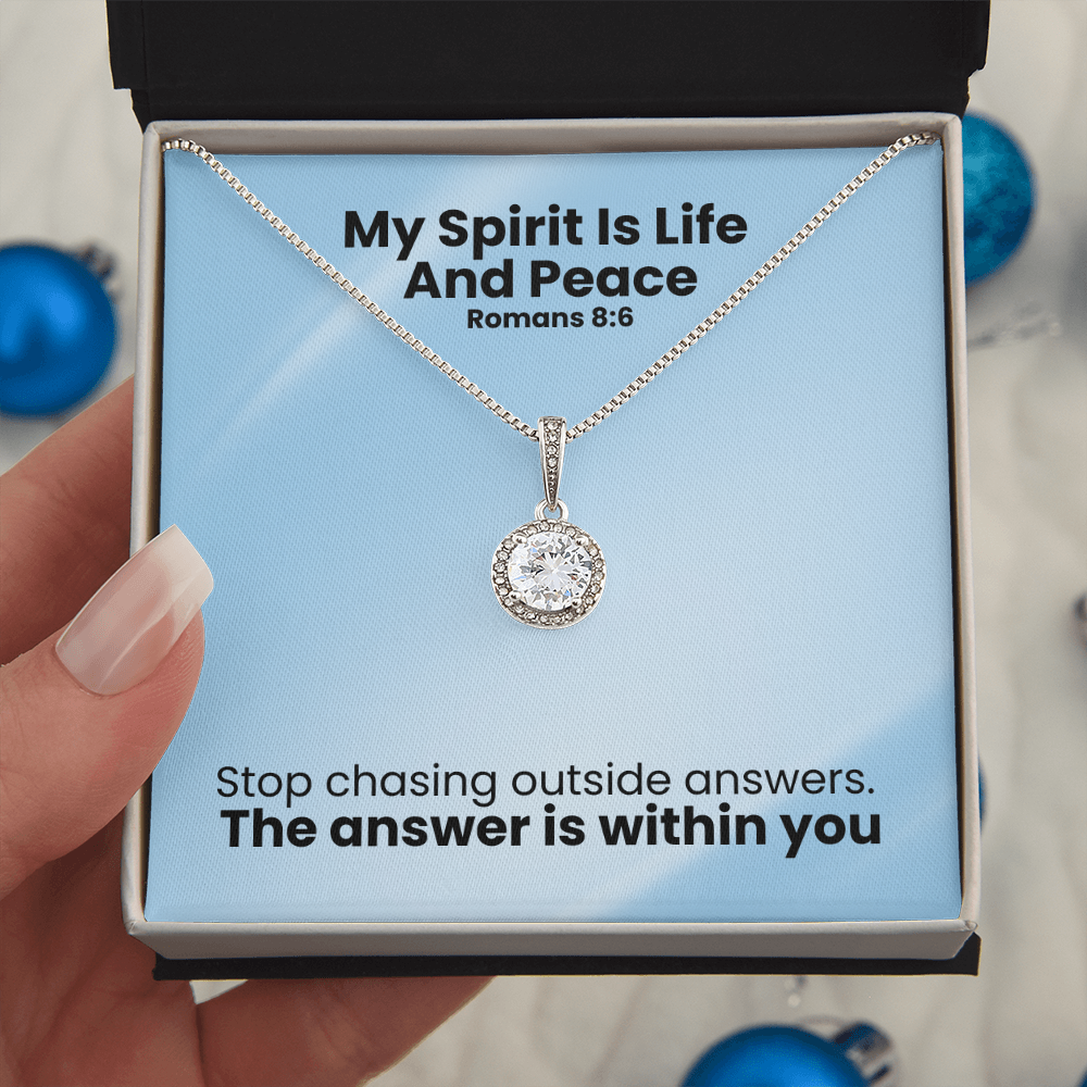 My Spirit Is Life And Peace (Romans 8:6) | Eternal Hope Pendant Necklace