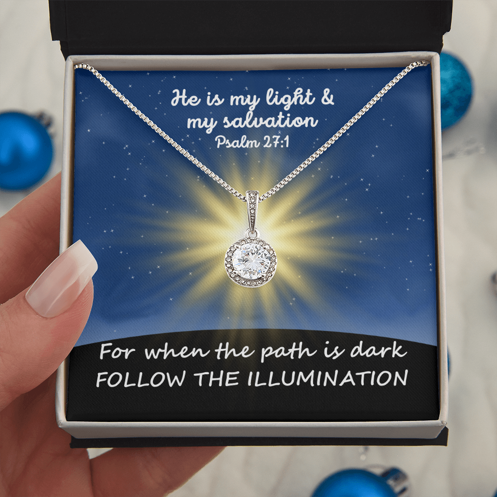 He Is My Light & My Salvation (Psalm 27:1) | Eternal Hope Pendant Necklace