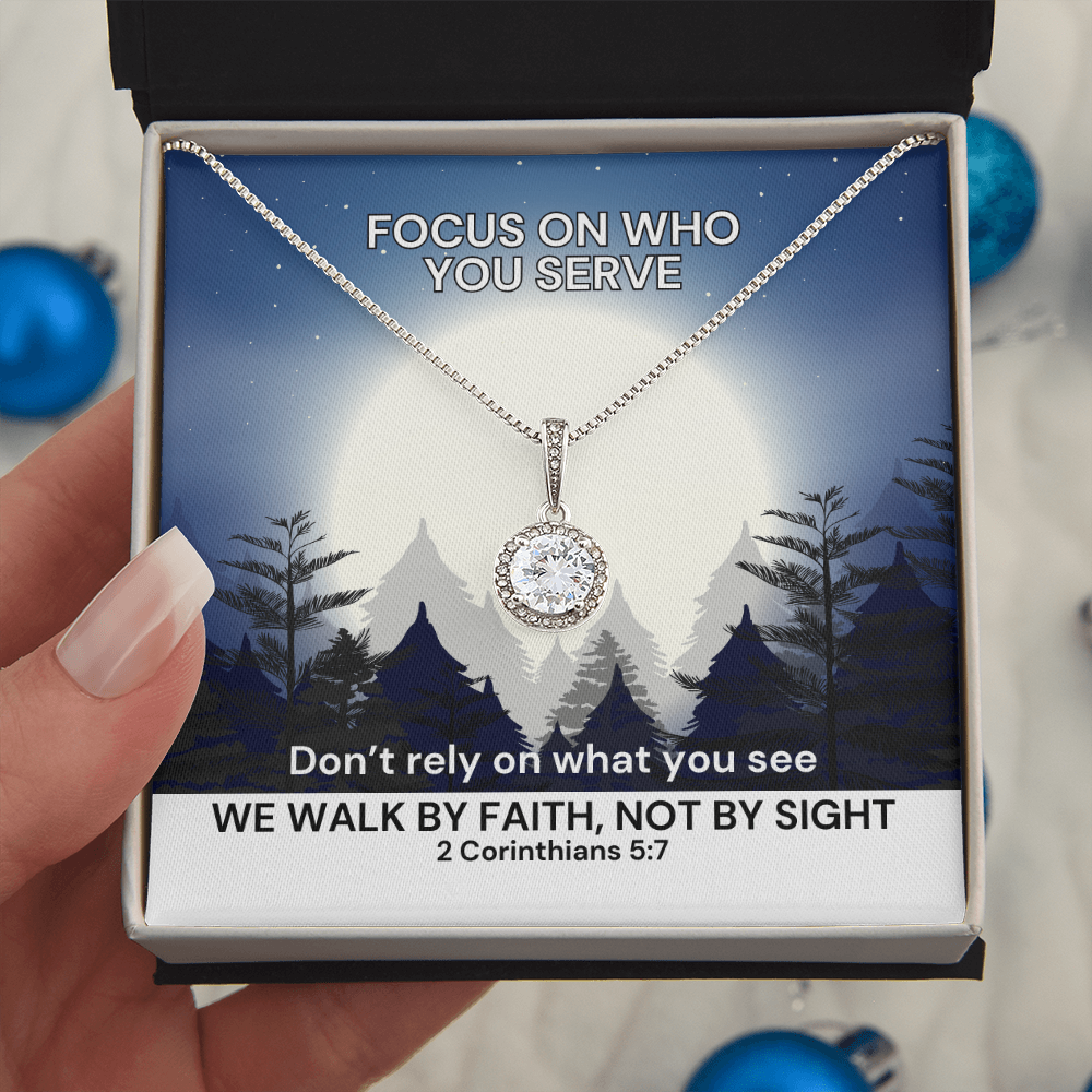 We Walk By Faith, Not By Sight (2 Corinthians 5:7) | Eternal Hope Pendant Necklace
