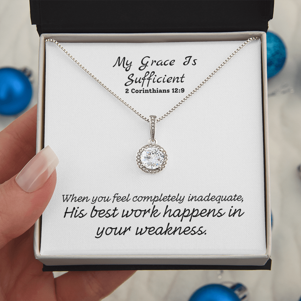My Grace Is Sufficient (2 Corinthians 12:9) | Eternal Hope Pendant Necklace