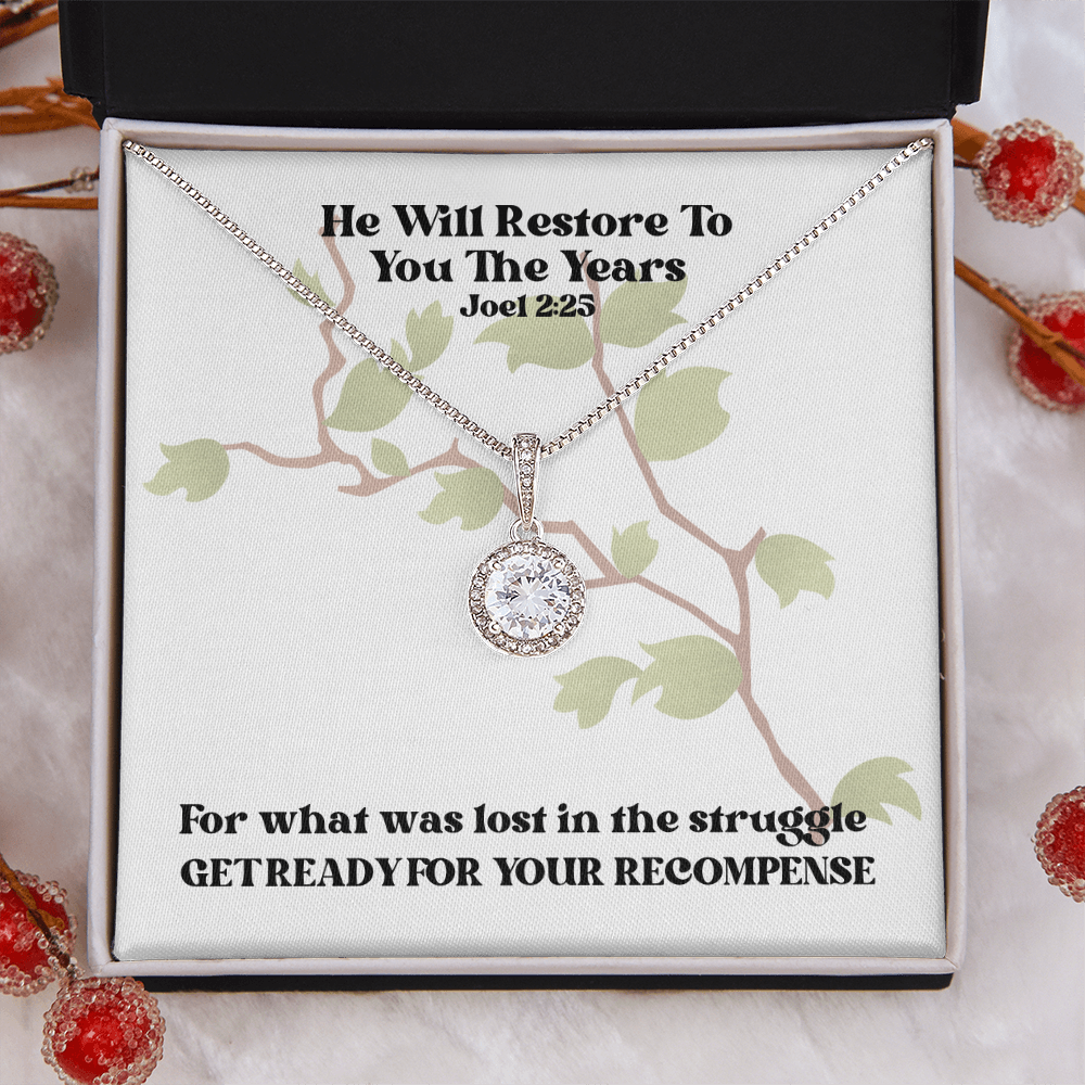 He Will Restore To You The Years (Joel 2:25) | Eternal Hope Pendant Necklace