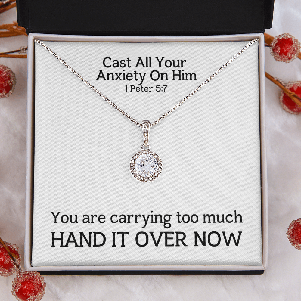 Cast All Your  Anxiety On Him (1 Peter 5:7) | Eternal Hope Pendant Necklace