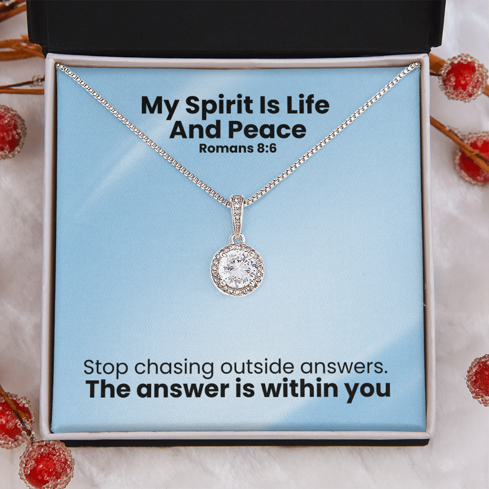 My Spirit Is Life And Peace (Romans 8:6) | Eternal Hope Pendant Necklace