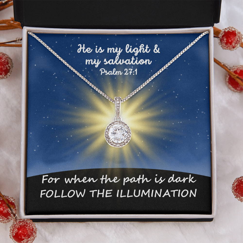 He Is My Light & My Salvation (Psalm 27:1) | Eternal Hope Pendant Necklace