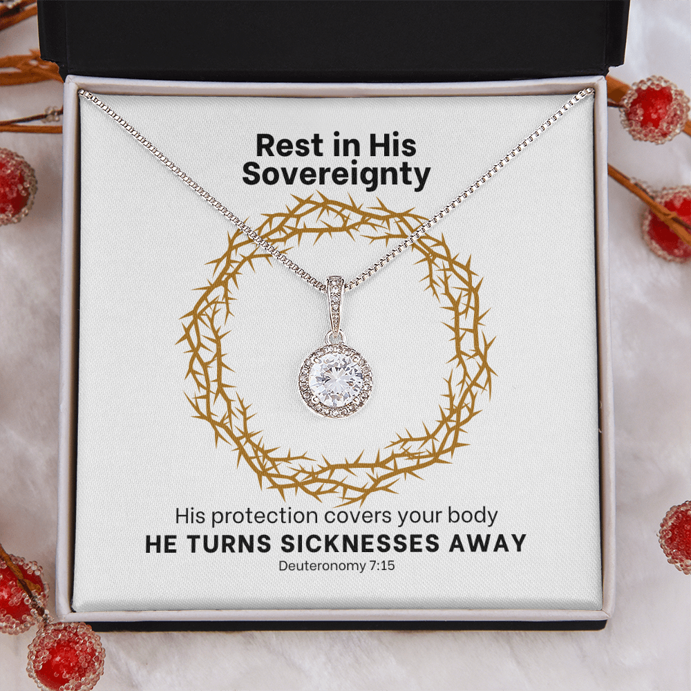 He Turns Sicknesses Away (Deuteronomy 7:15) | Eternal Hope Pendant Necklace