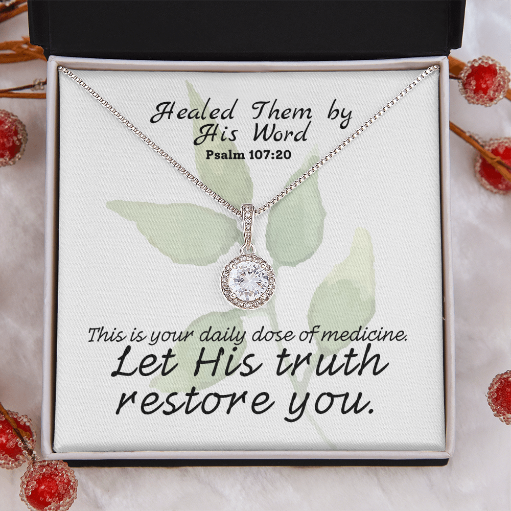 Healed Them By His Words (Psalm 107:20) | Eternal Hope Pendant Necklace