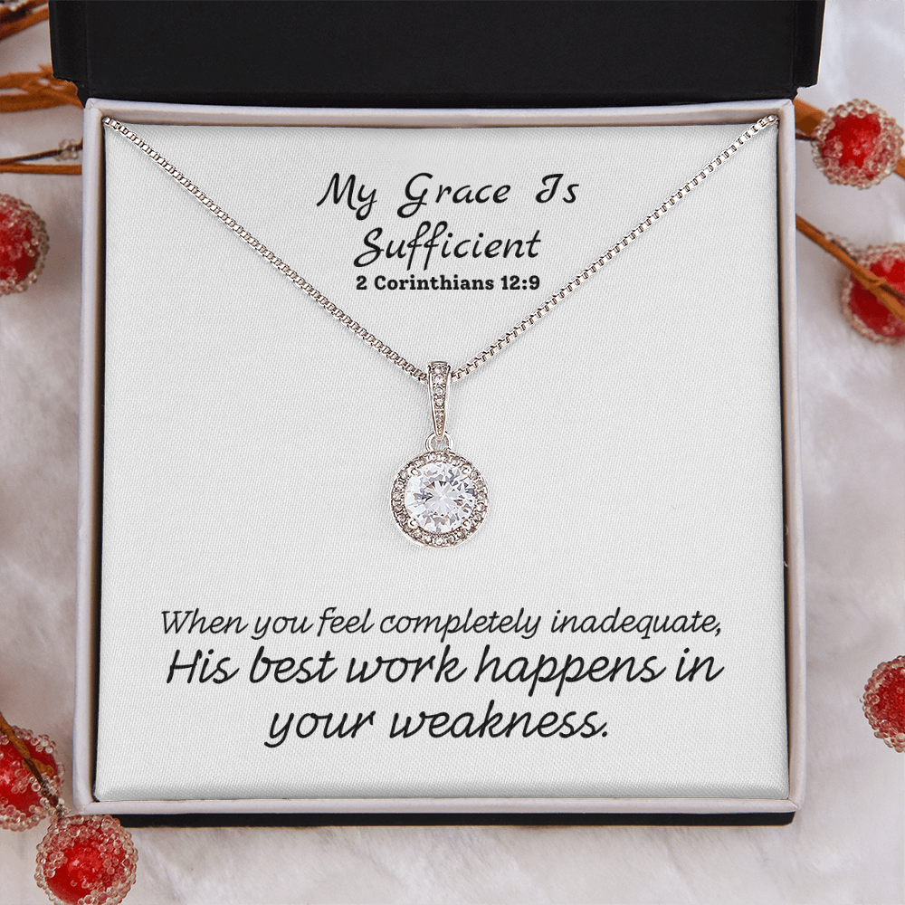 My Grace Is Sufficient (2 Corinthians 12:9) | Eternal Hope Pendant Necklace