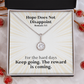 Hope Does Not Disappoint (Romans 5:5) | Eternal Hope Pendant Necklace