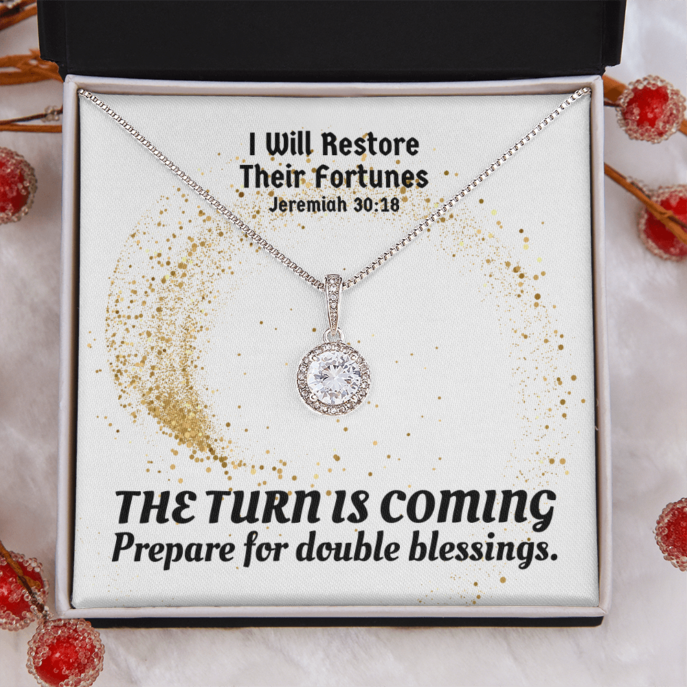 I Will Restore Their Fortunes (Jeremiah 30:18) | Eternal Hope Pendant Necklace