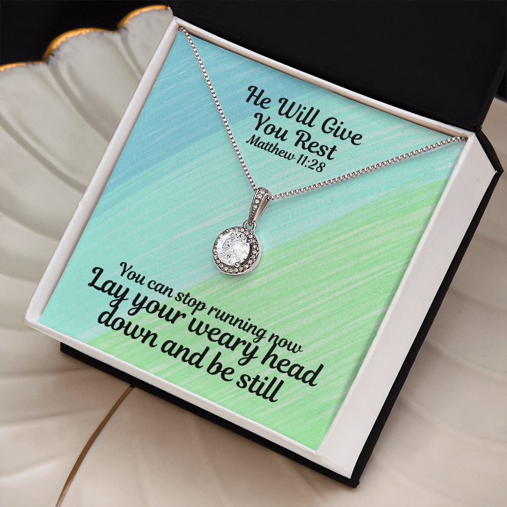 He Will Give You Rest (Matthew 11:28) | Eternal Hope Pendant Necklace