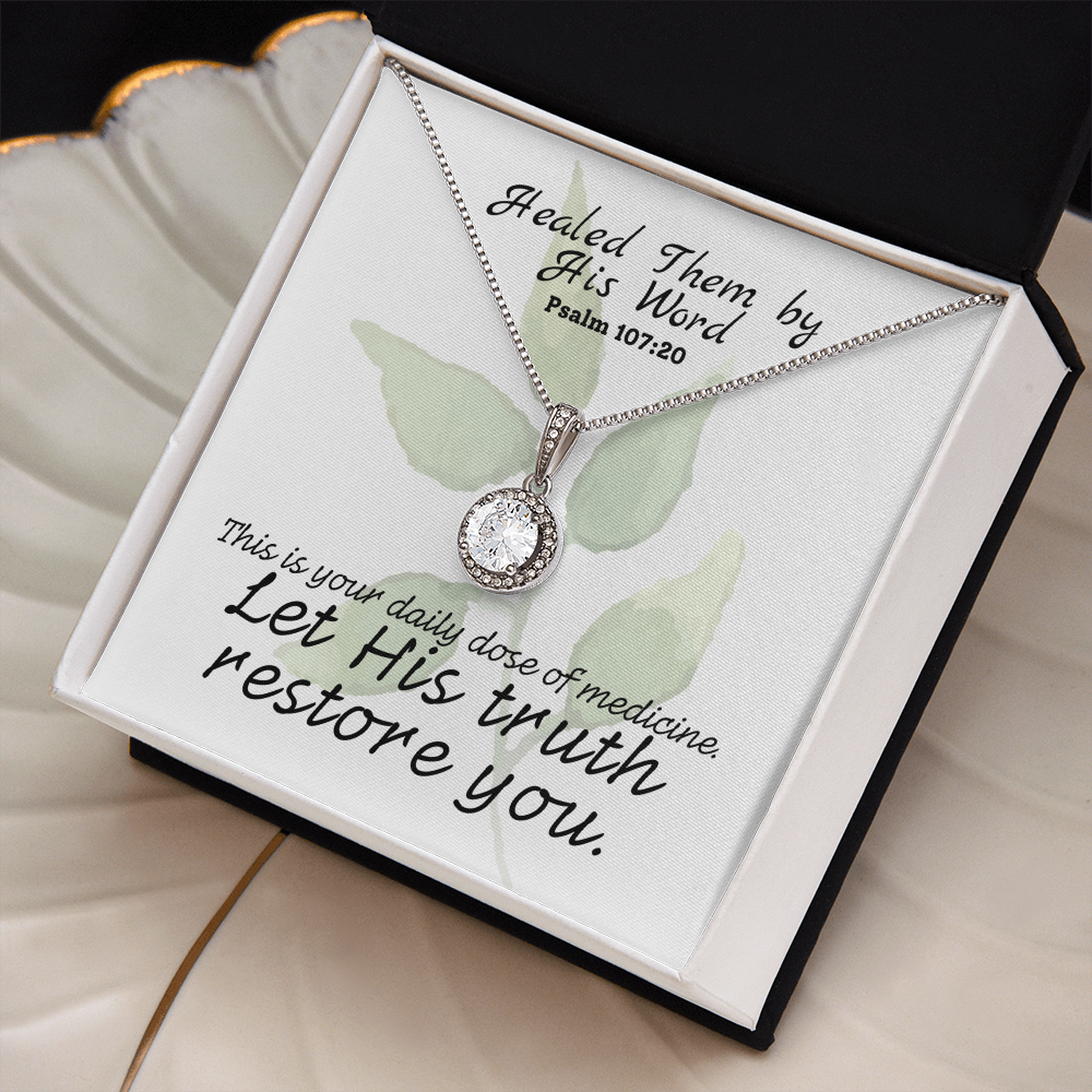 Healed Them By His Words (Psalm 107:20) | Eternal Hope Pendant Necklace