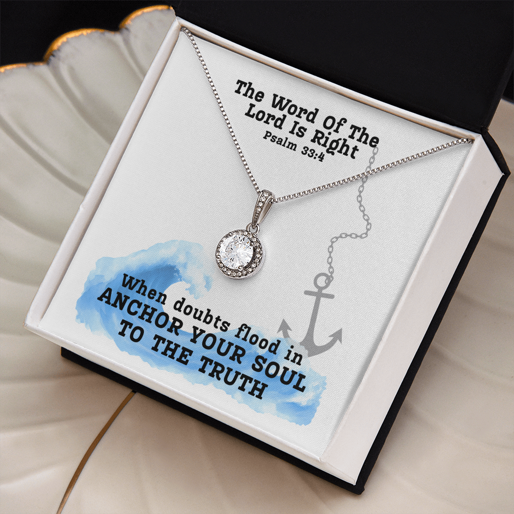 The Word Of The Lord Is Right (Psalm 33:4) | Eternal Hope Pendant Necklace