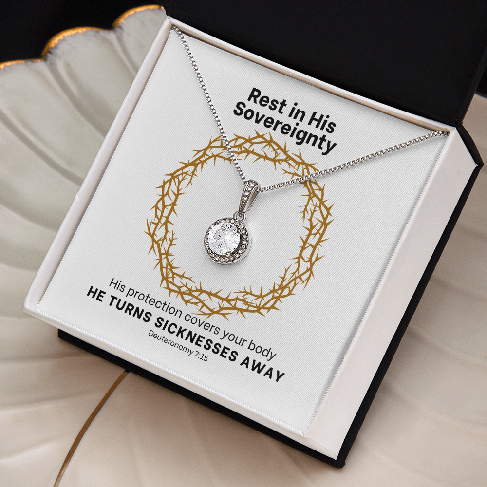 He Turns Sicknesses Away (Deuteronomy 7:15) | Eternal Hope Pendant Necklace