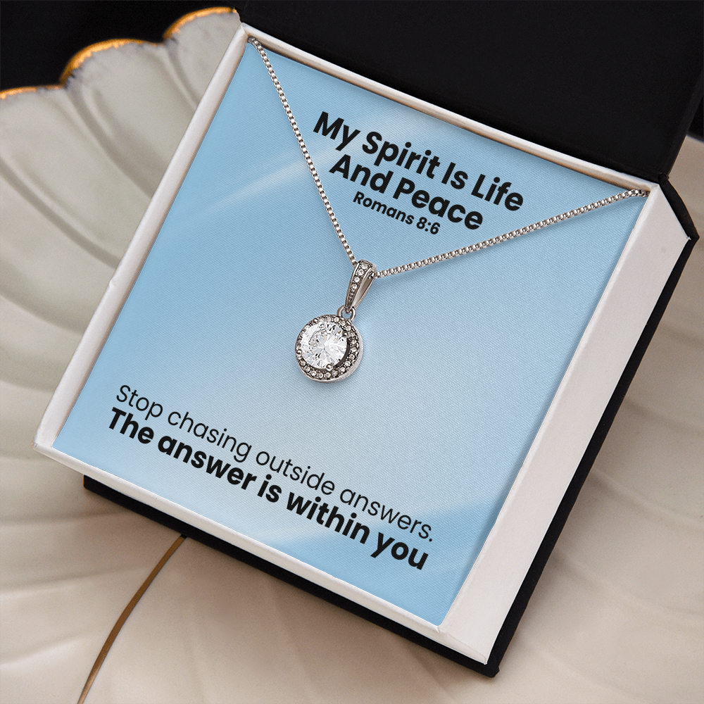 My Spirit Is Life And Peace (Romans 8:6) | Eternal Hope Pendant Necklace