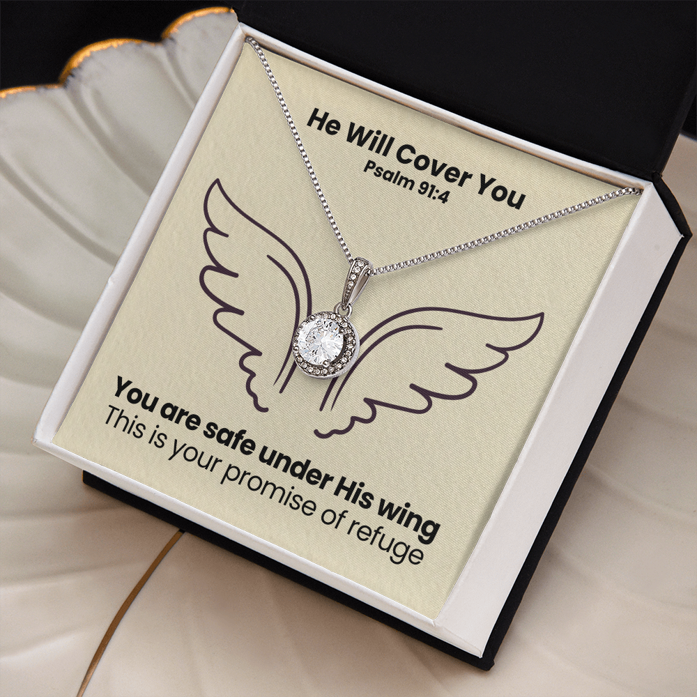 He Will Cover You (Psalm 91:4) | Eternal Hope Pendant Necklace