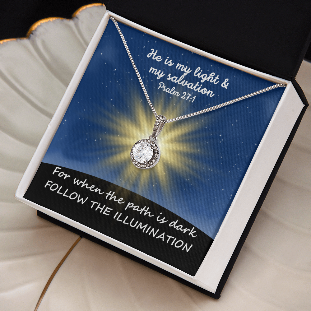 He Is My Light & My Salvation (Psalm 27:1) | Eternal Hope Pendant Necklace