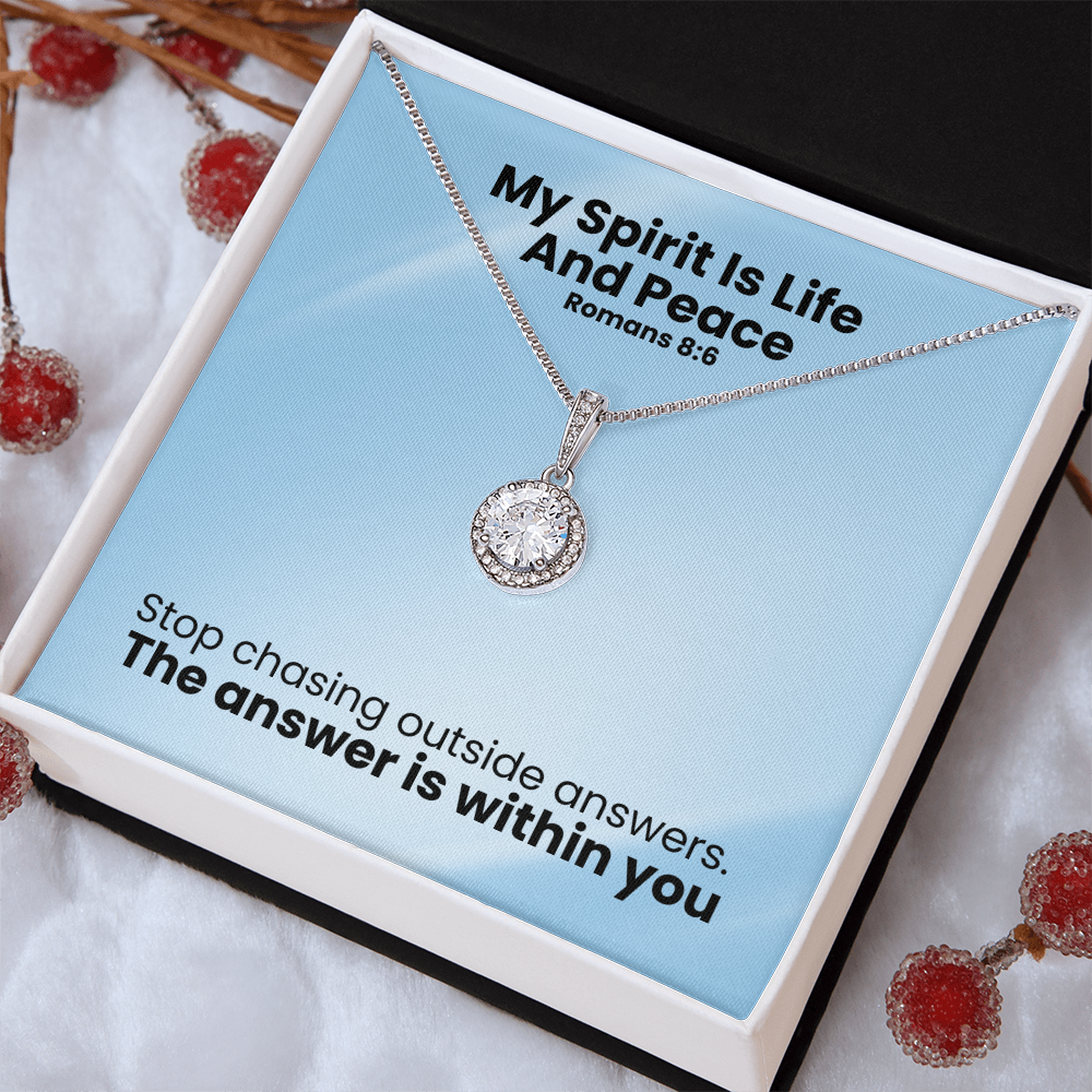 My Spirit Is Life And Peace (Romans 8:6) | Eternal Hope Pendant Necklace