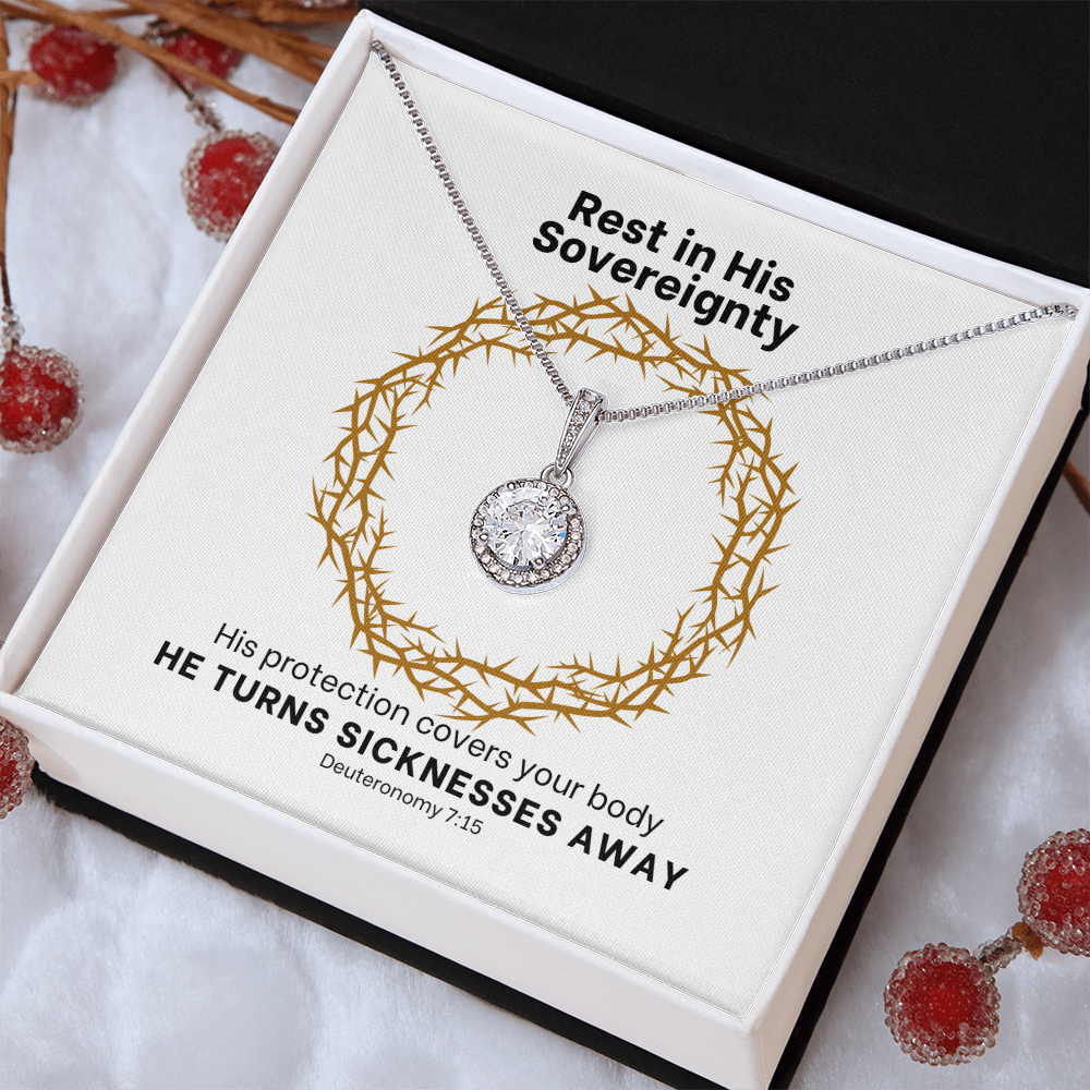 He Turns Sicknesses Away (Deuteronomy 7:15) | Eternal Hope Pendant Necklace